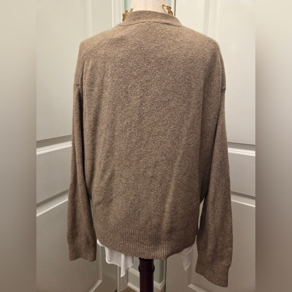 Everlane Wool Alpaca Blend Brown Button-Up Women's Cardigan Size M - Picture 5 of 11